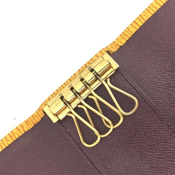 512167N Louis Vuitton Key Case Multicles 4 Yellow Epi Leather - Picture 6 of 9